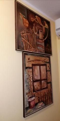 Diptih dve velike slike ulje na platnu Petar Anđelković