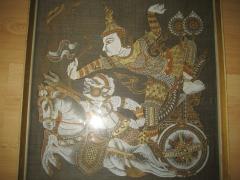 Indijska slika motiv iz RAMAJANE velika , uramljena