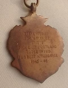 Velika Loža Engleske masonska medalja Ponos Škotske