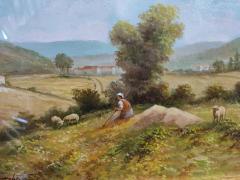 Pastirica prelep pejzaž italijanski slikar deluks ULJE