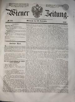 Wiener Zeitung 1848 god.